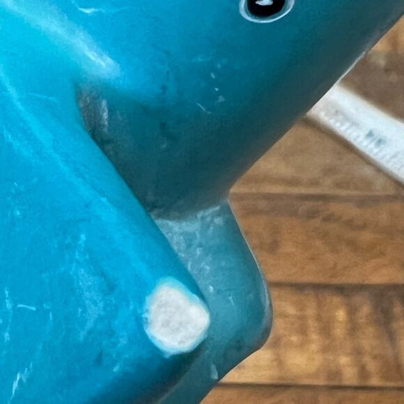 Hand Carved Soapstone Angel 5.4" Tall Turquoise Whitney Plantation - Picture 8 of 11